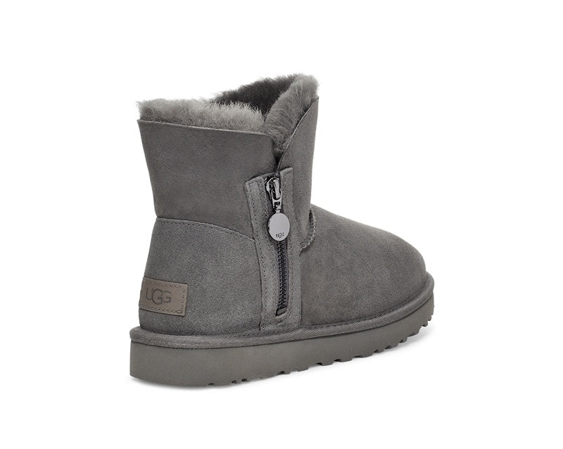 2481 Side Zip Ankle Boots – Gray (In Stock)