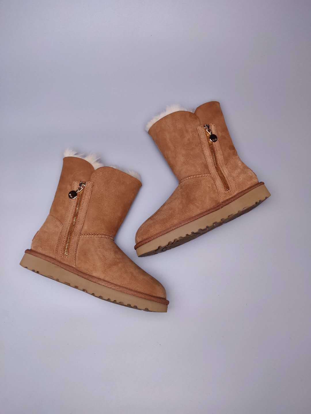 2480 Side Zip Mid-Calf Boots – Chestnut (In Stock)