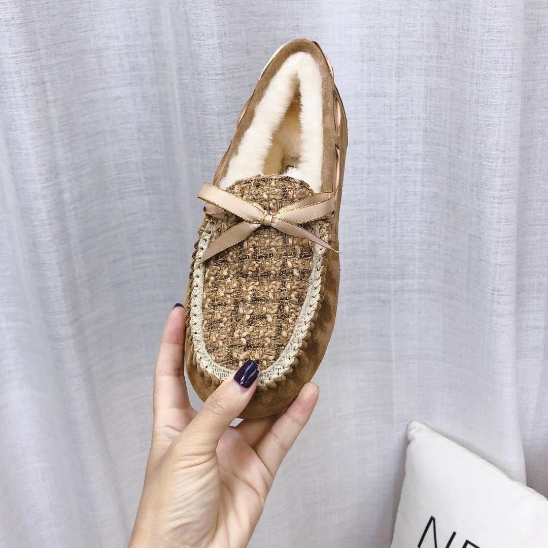 5623 Chanel-Style Driving Loafers – Chestnut (New Arrival)