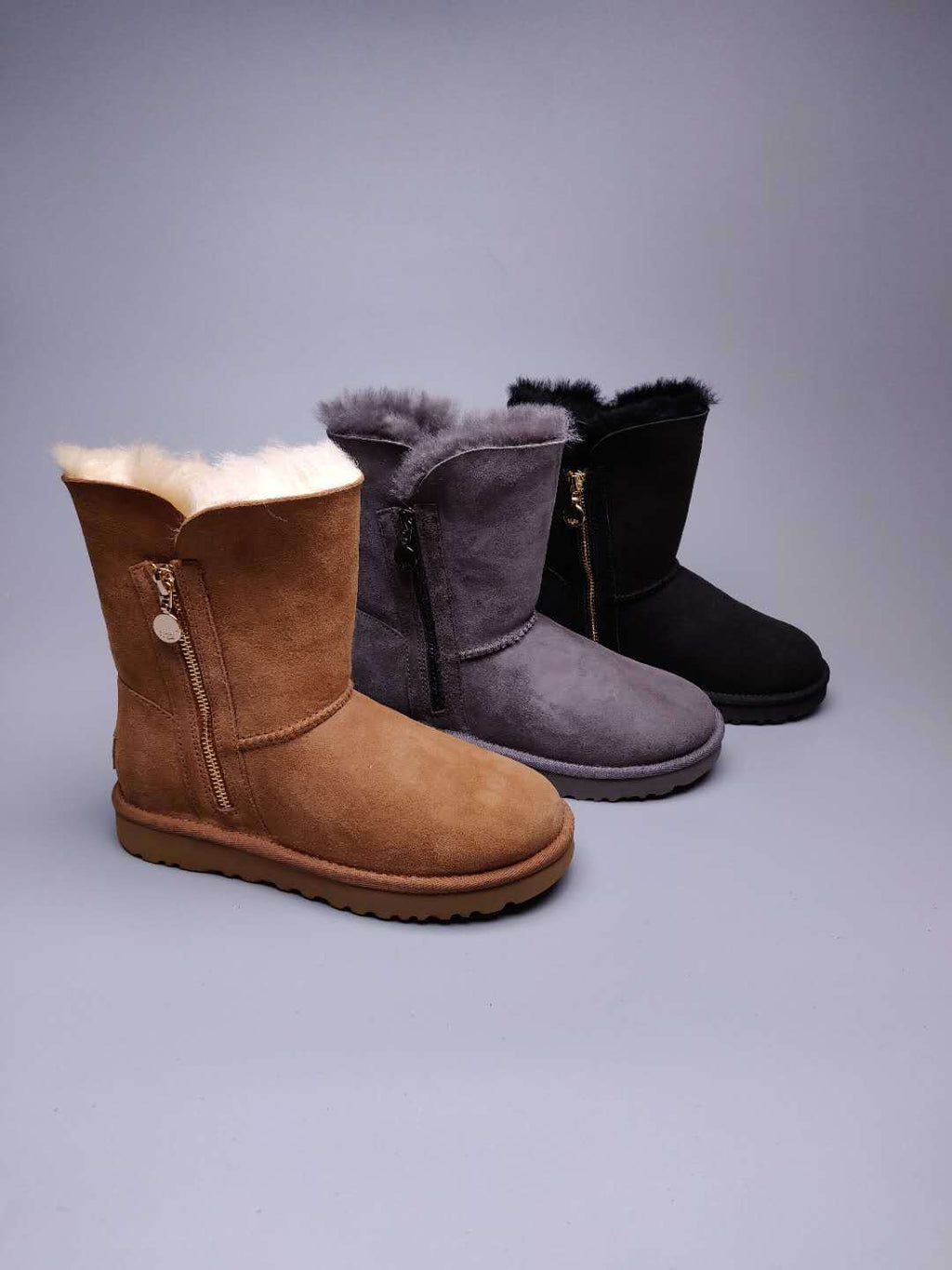 2480 Side Zip Mid-Calf Boots – Black (In Stock)