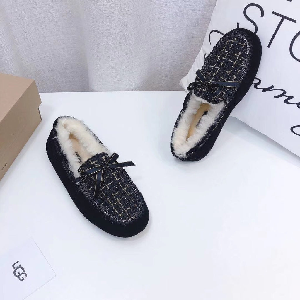 5623 Chanel-Style Driving Loafers – Black (New Arrival)
