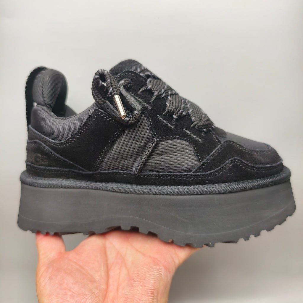 1541 Chunky Dad Sneakers – Black Lace-Up Casual (In Stock)