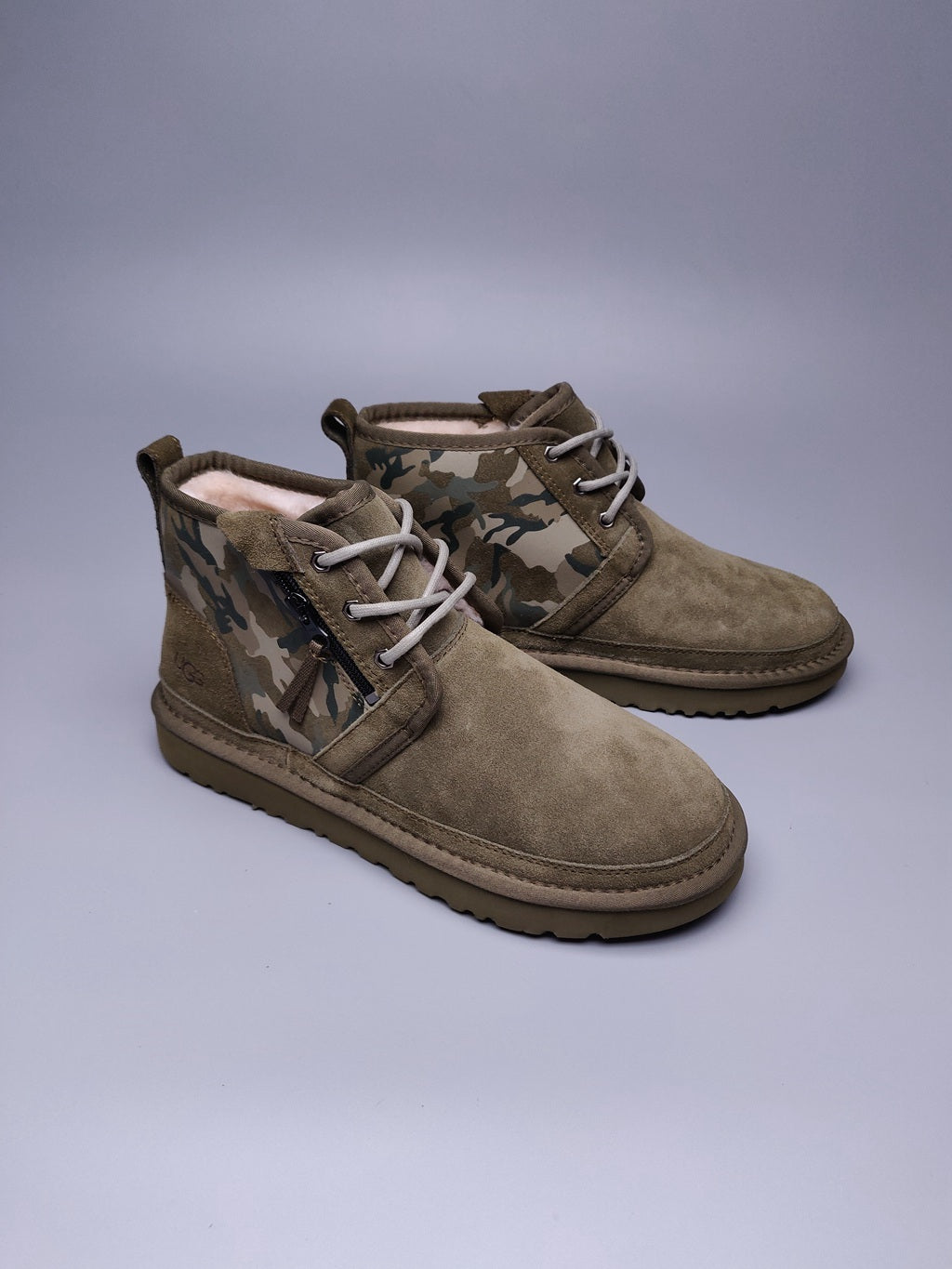 4193 Men’s Colorblock Camo Sneakers – Army Green (In Stock)