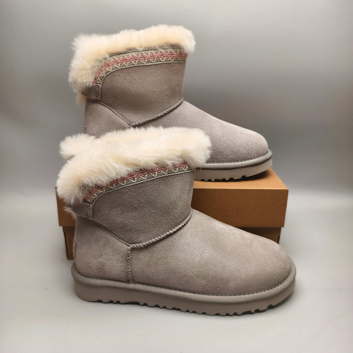 4517 Ethnic Back Strap Casual Shoes – Gray (In Stock)
