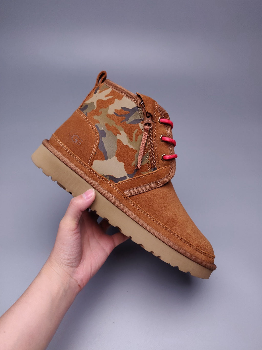 4193 Men’s Colorblock Camo Sneakers – Chestnut (In Stock)