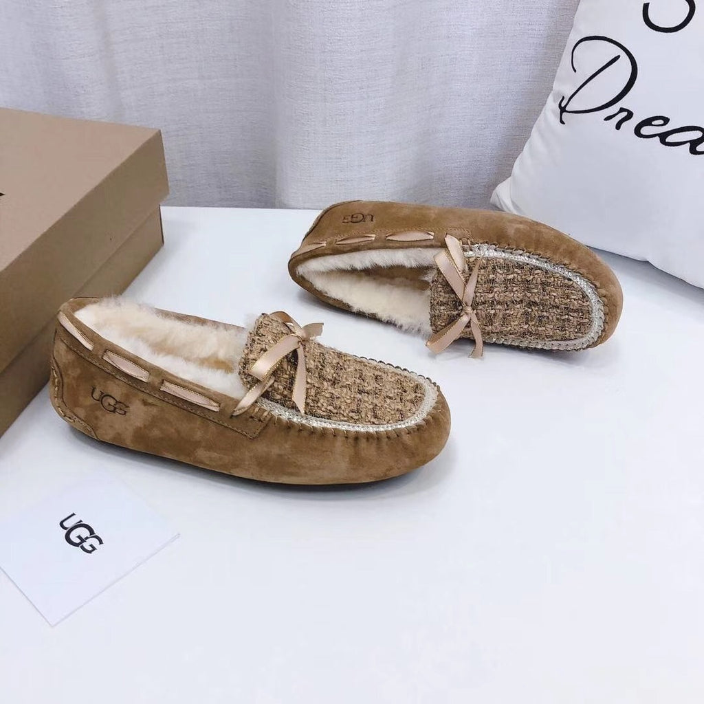 5623 Chanel-Style Driving Loafers – Chestnut (New Arrival)