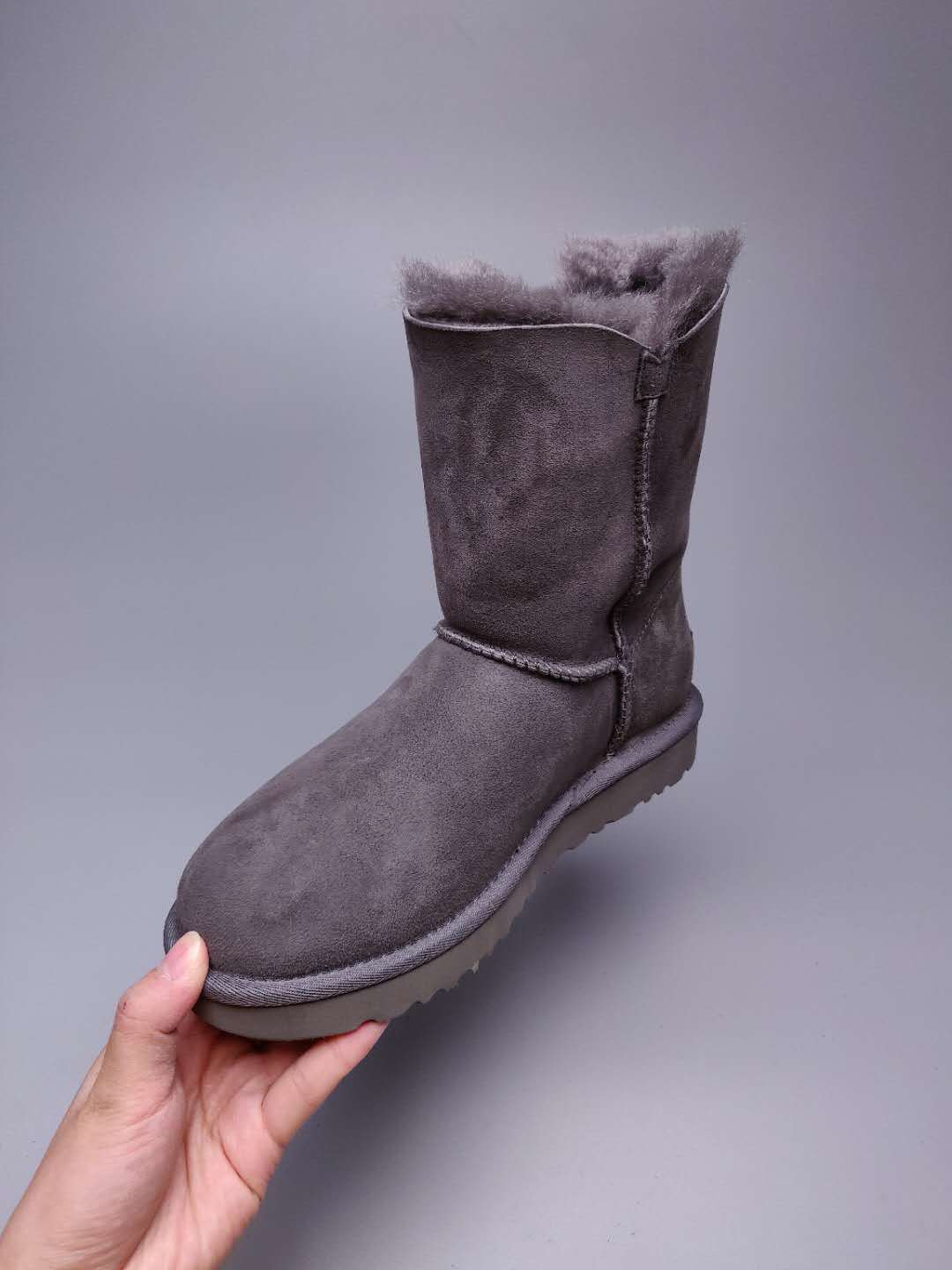 2480 Side Zip Mid-Calf Boots – Gray (In Stock)