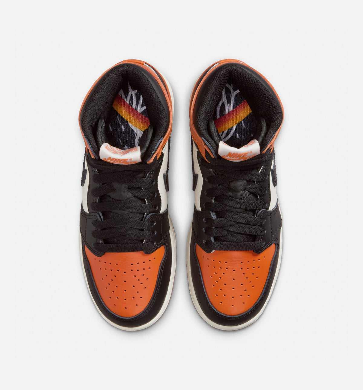 Air Jordan 1 Retro High OG Shattered Backboard Grade School Lifestyle Shoe - Black/Black/Sail/Starfish
