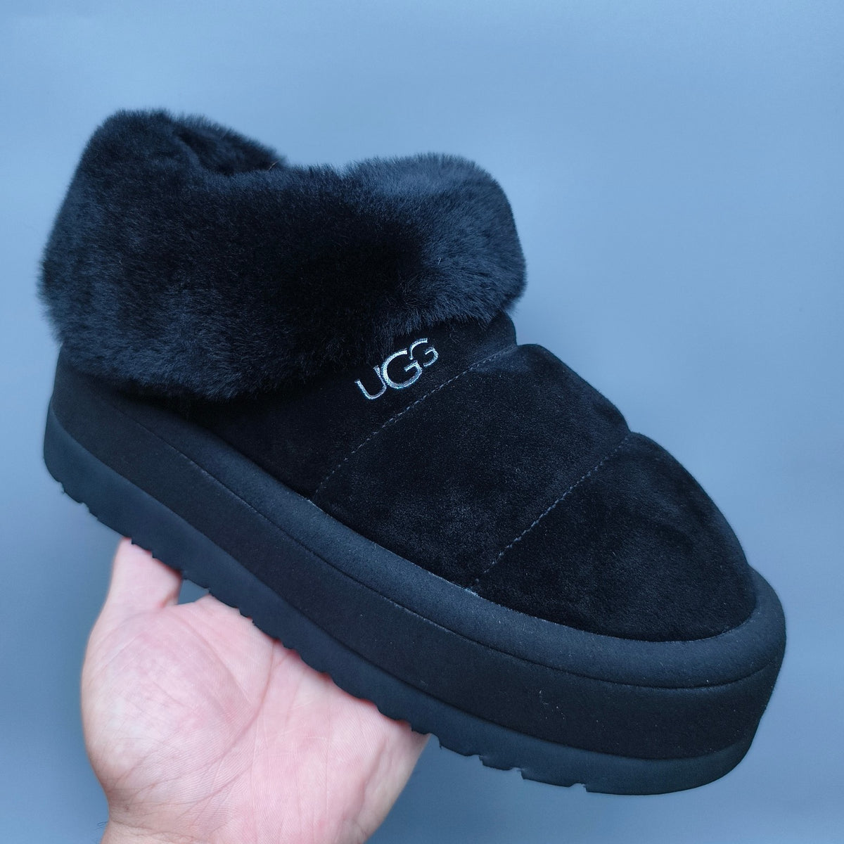 6390 Platform Slip-On Casual Shoes – Black (In Stock)
