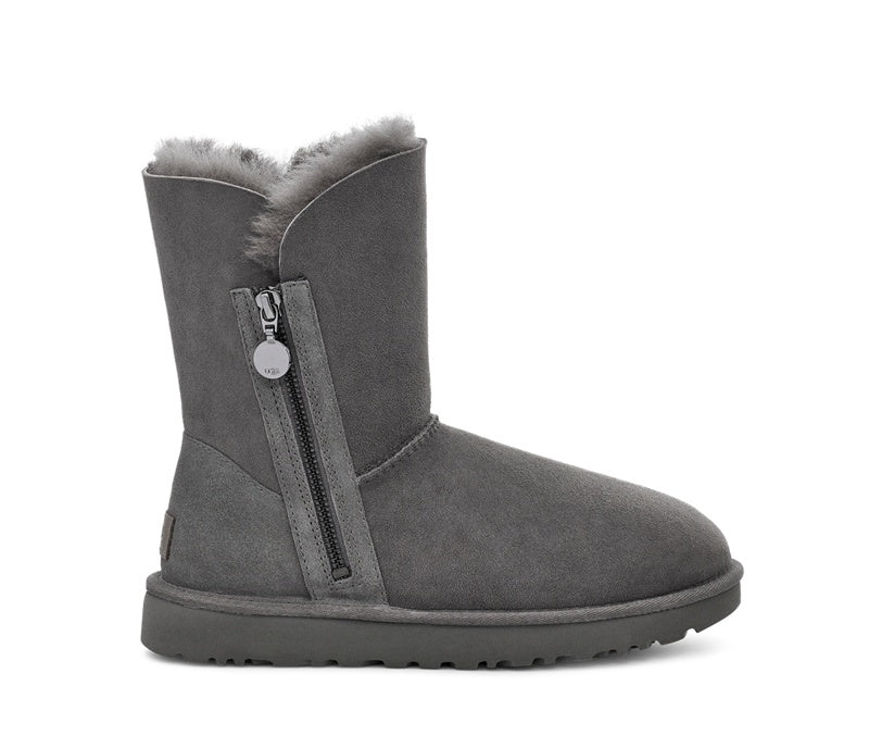 2480 Side Zip Mid-Calf Boots – Gray (In Stock)