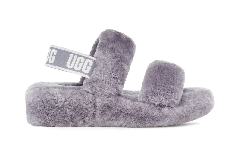 Fluffy Strap Sandals — Grey | New Arrival | In Stock