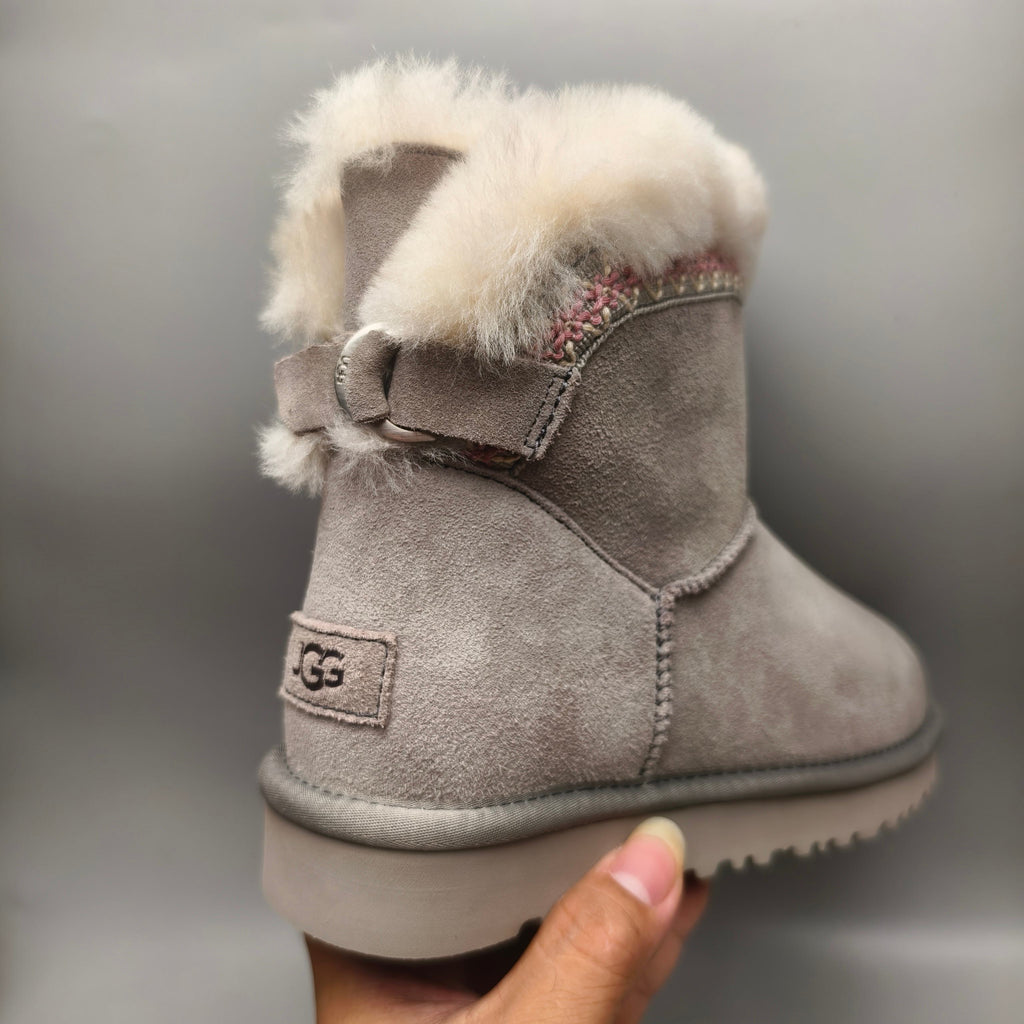 4517 Ethnic Back Strap Casual Shoes – Gray (In Stock)