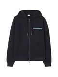 Burberry heritage-logo cotton zip hoodie