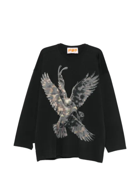 PDF graphic-print long-sleeves sweatshirt