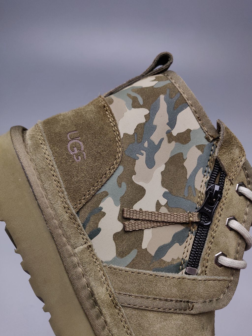 4193 Men’s Colorblock Camo Sneakers – Army Green (In Stock)