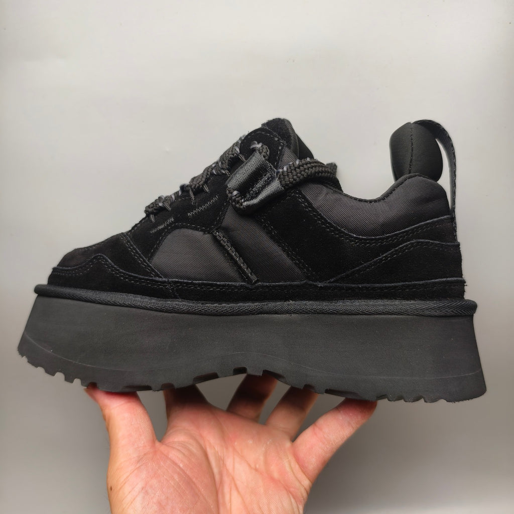 1541 Chunky Dad Sneakers – Black Lace-Up Casual (In Stock)