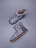 6554 Dior-Inspired Textured Boots – Gray (In Stock)