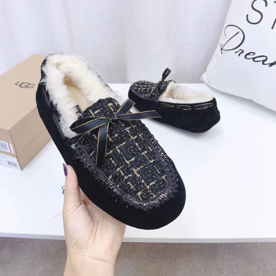 5623 Chanel-Style Driving Loafers – Black (New Arrival)