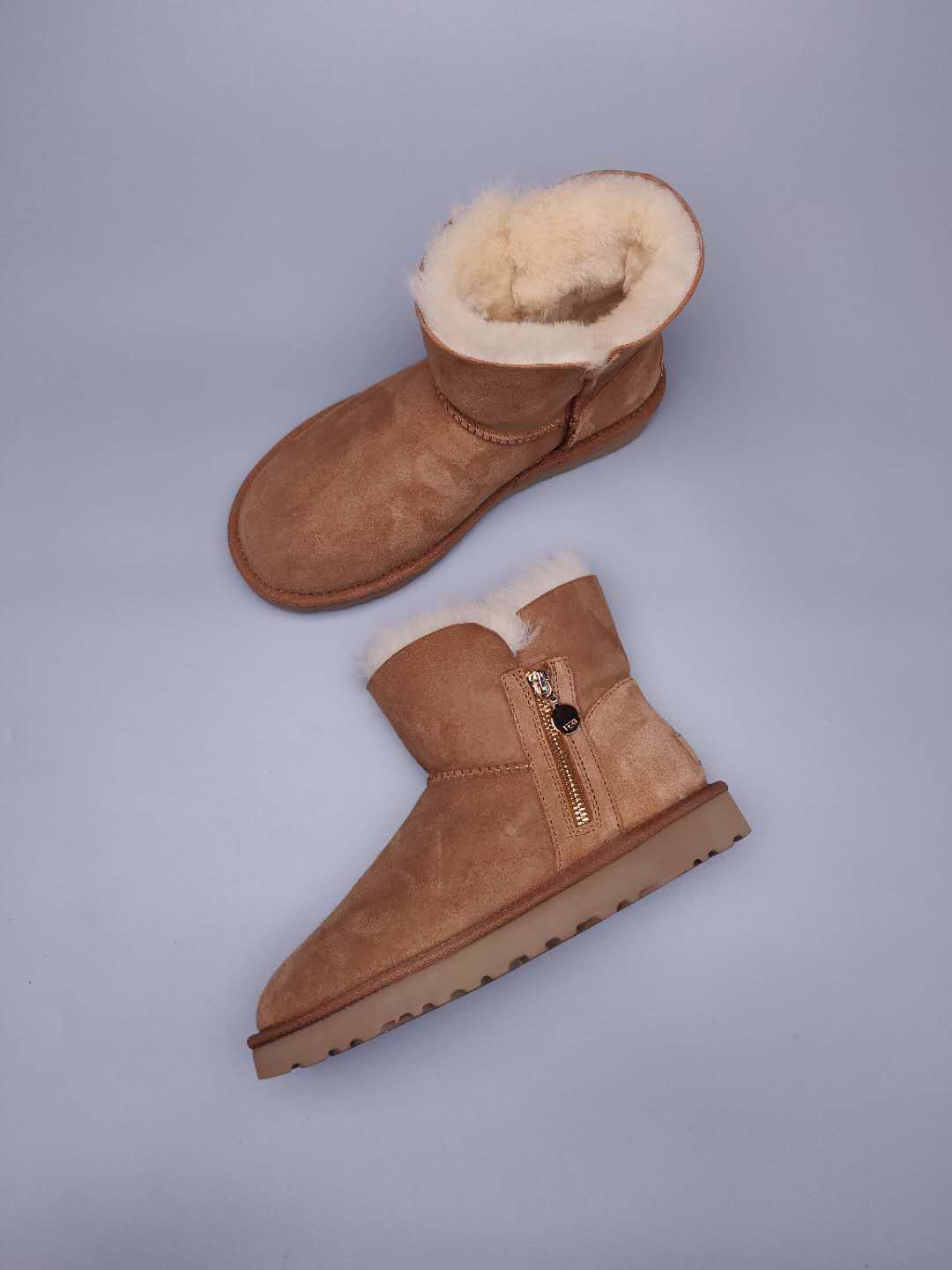 2481 Side Zip Ankle Boots – Chestnut (In Stock)