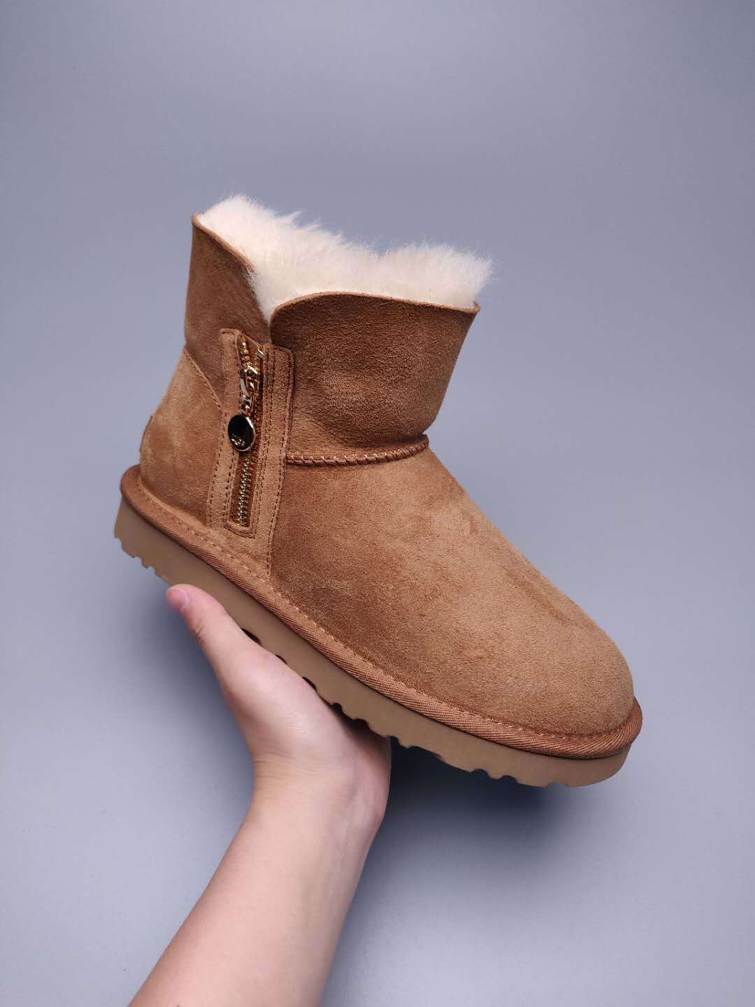 2481 Side Zip Ankle Boots – Chestnut (In Stock)