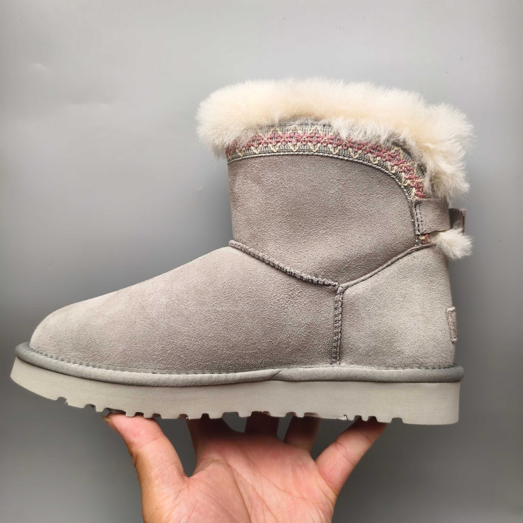 4517 Ethnic Back Strap Casual Shoes – Gray (In Stock)
