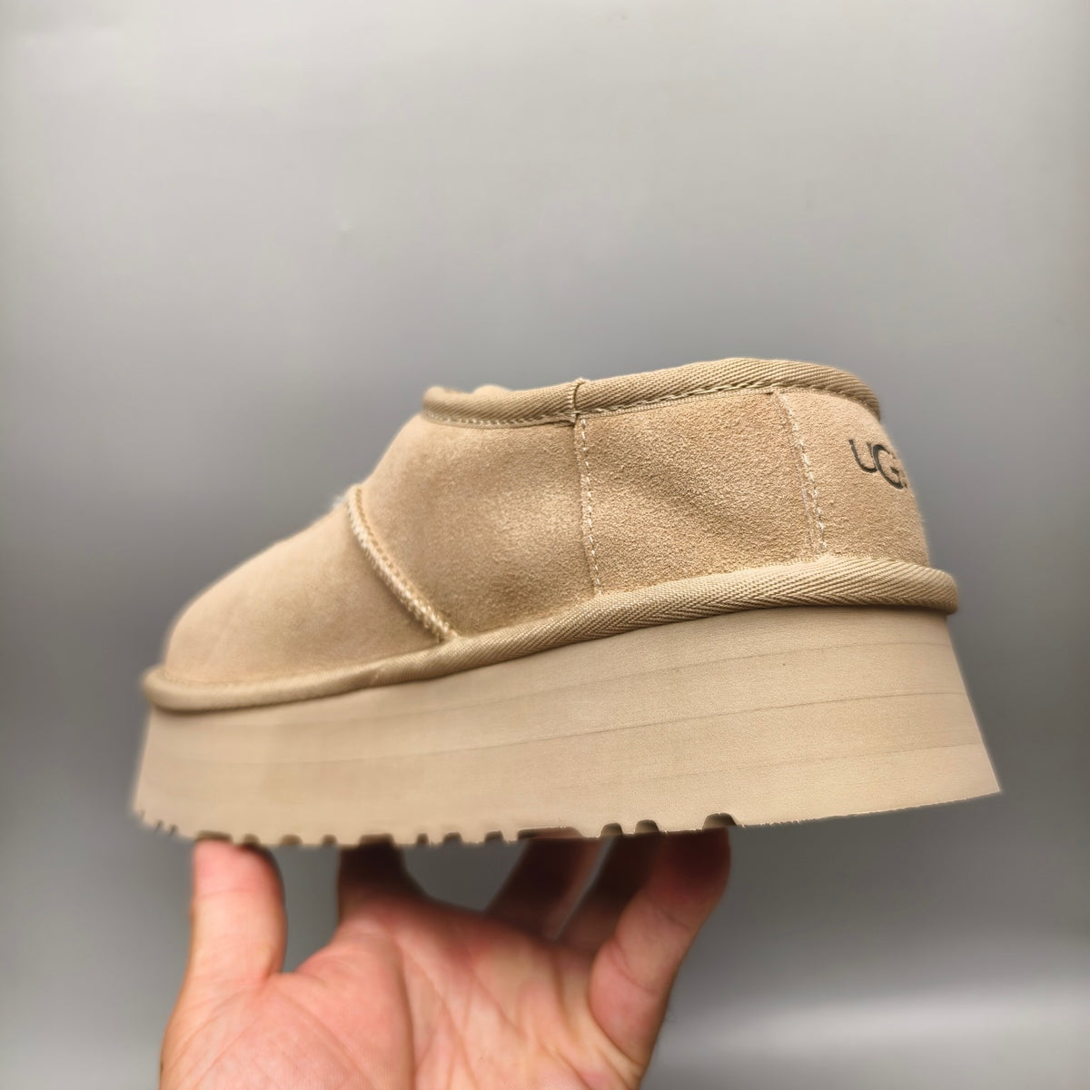 7612 Mary Jane Platform Fashion Shoes – Sand (In Stock)