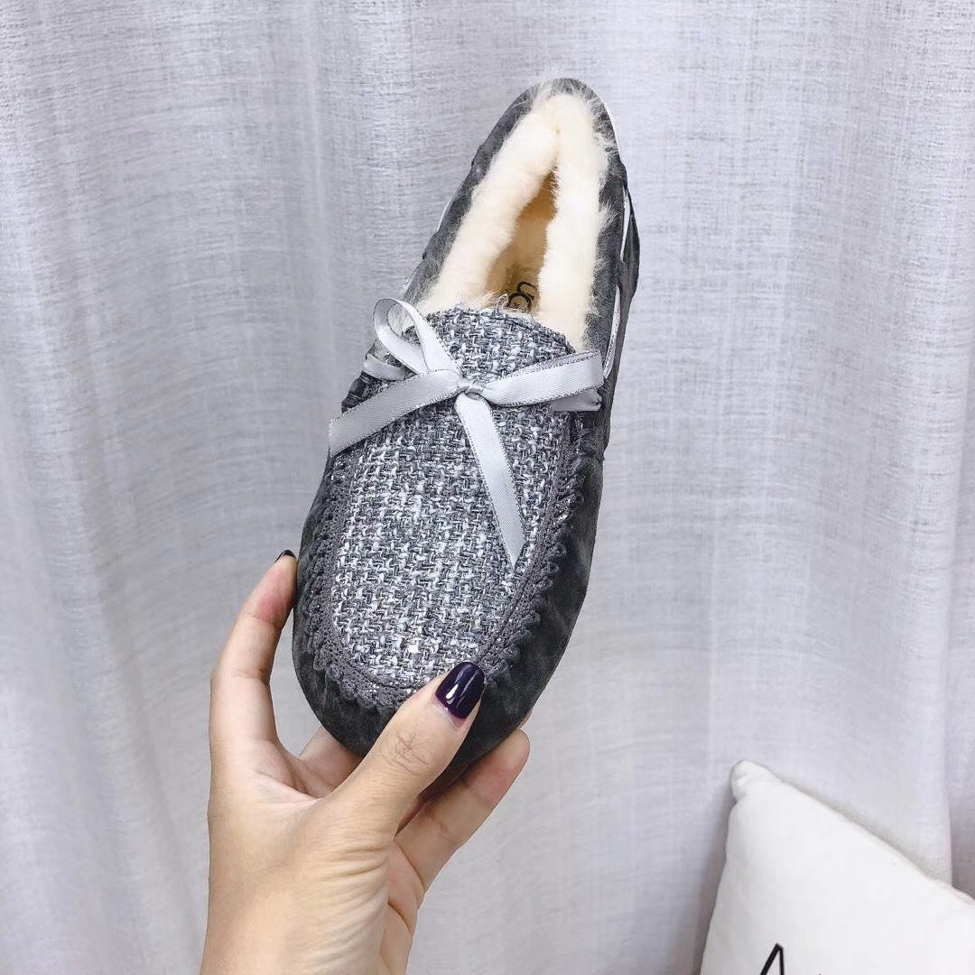 5623 Chanel-Style Driving Loafers – Gray (New Arrival)