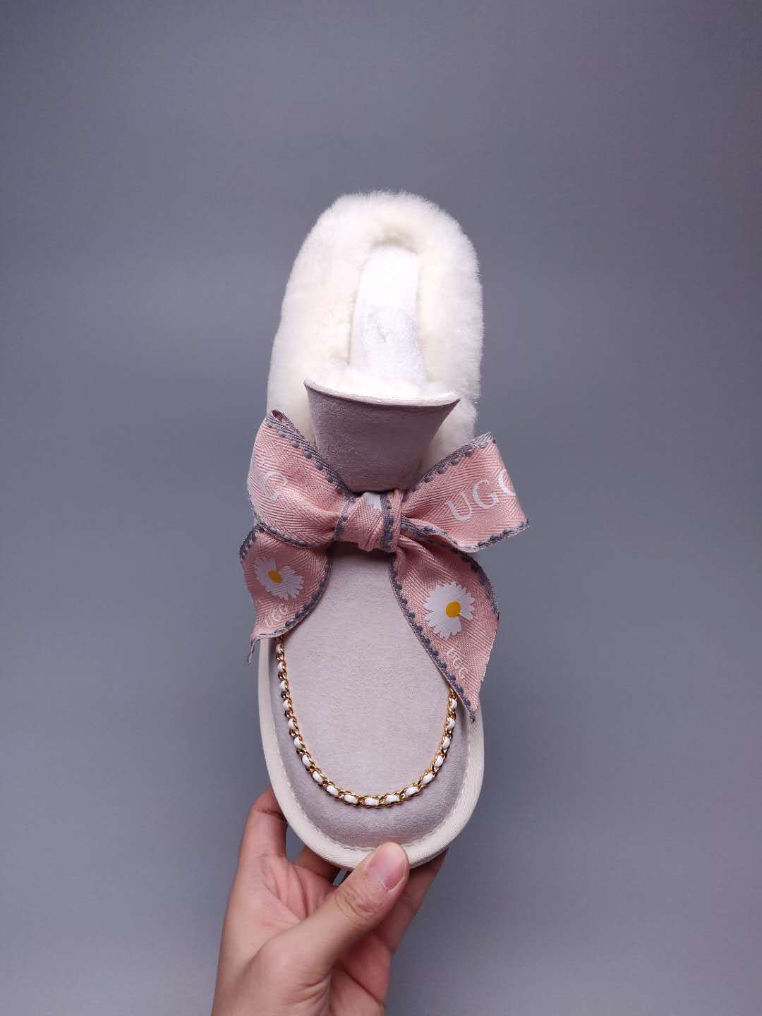 7888 Daisy Chain Ribbon Boots – Milkshake White (In Stock)