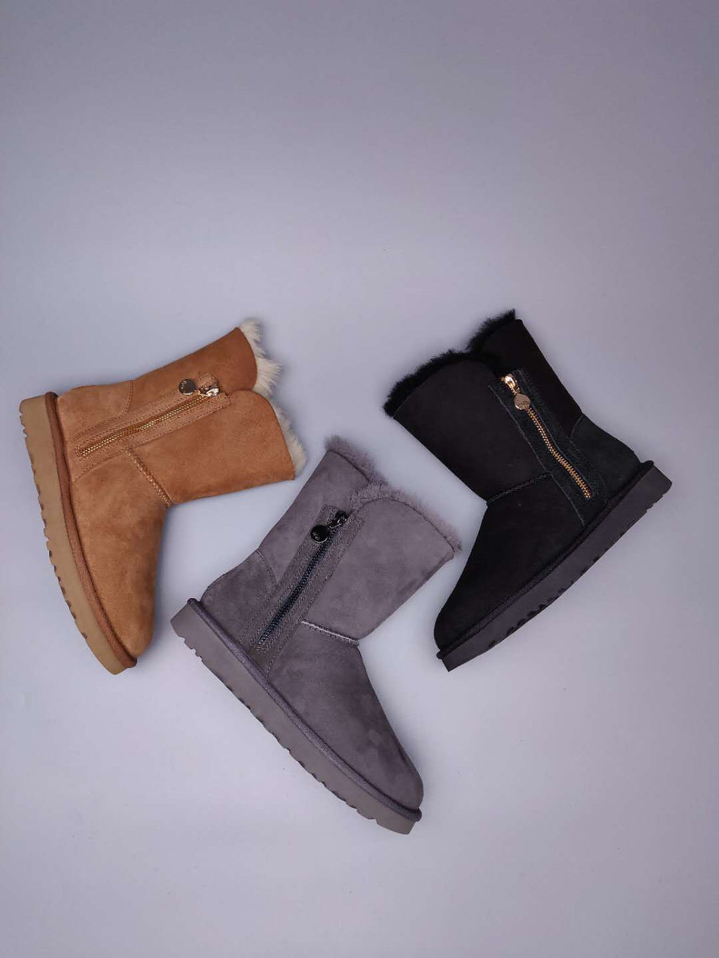 2480 Side Zip Mid-Calf Boots – Chestnut (In Stock)