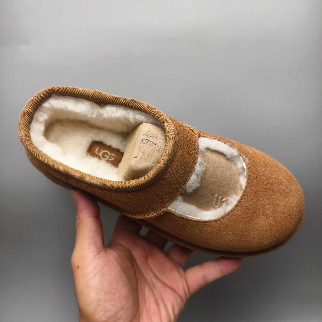 7612 Mary Jane Platform Fashion Shoes – Chestnut (In Stock)