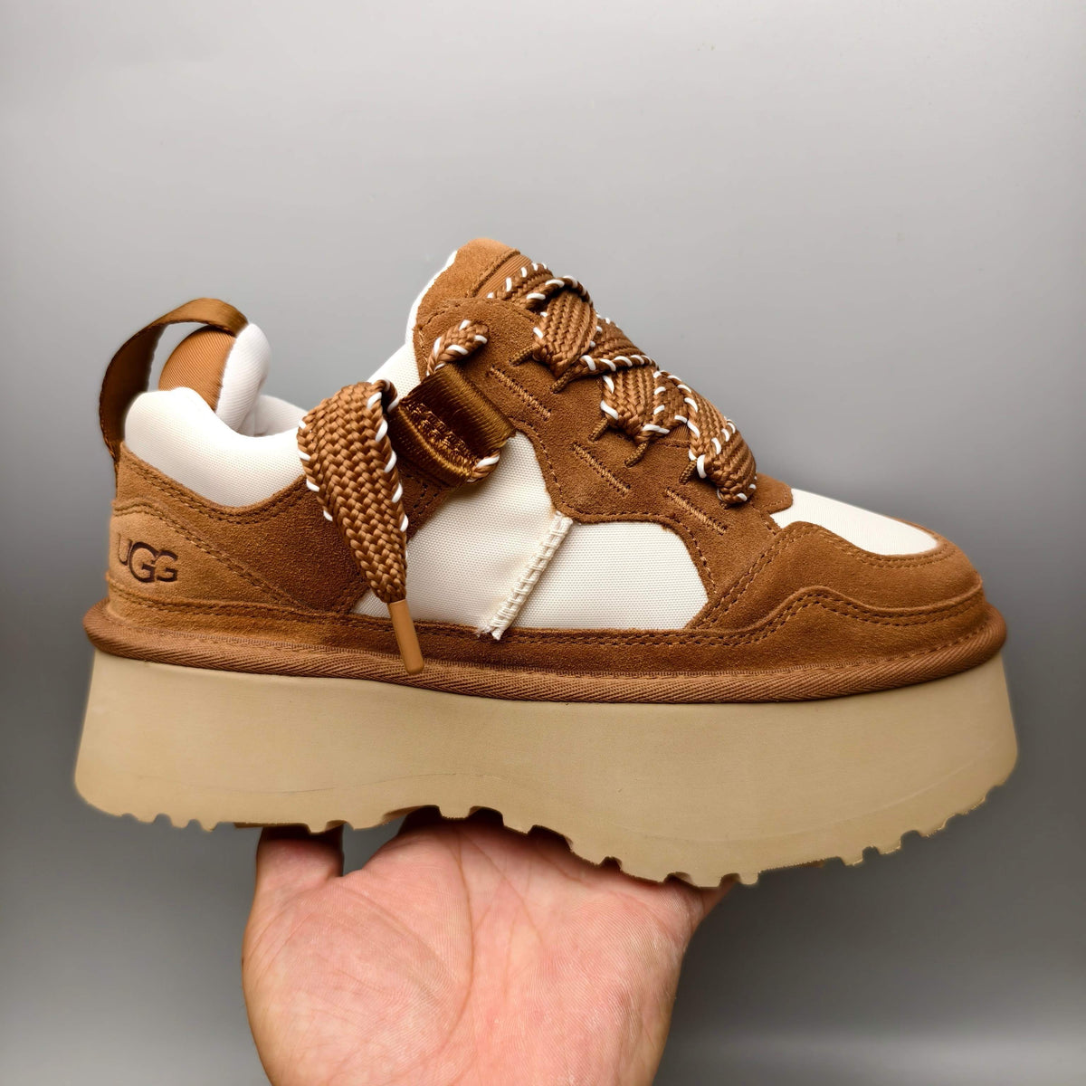 1541 Chunky Dad Sneakers – Chestnut Lace-Up Casual (In Stock)