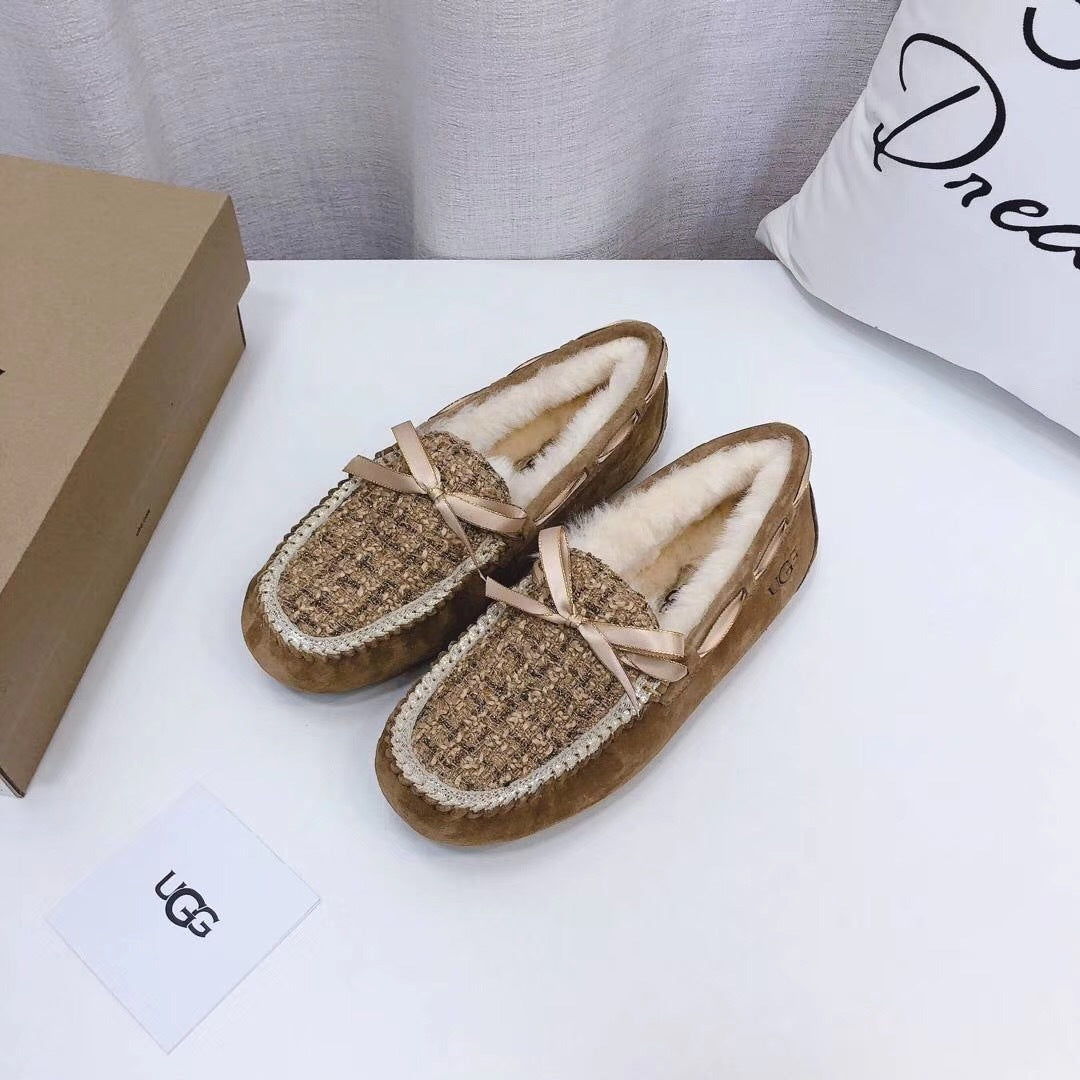 5623 Chanel-Style Driving Loafers – Chestnut (New Arrival)