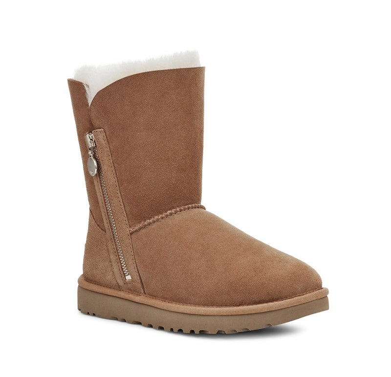 2480 Side Zip Mid-Calf Boots – Chestnut (In Stock)
