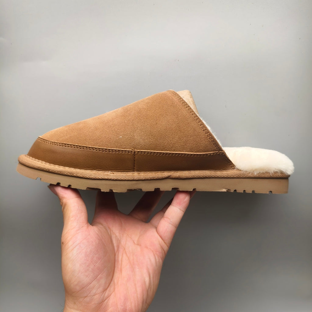 4585 Ultra-Light Casual Fuzz Men’s Slippers – Chestnut (In Stock)