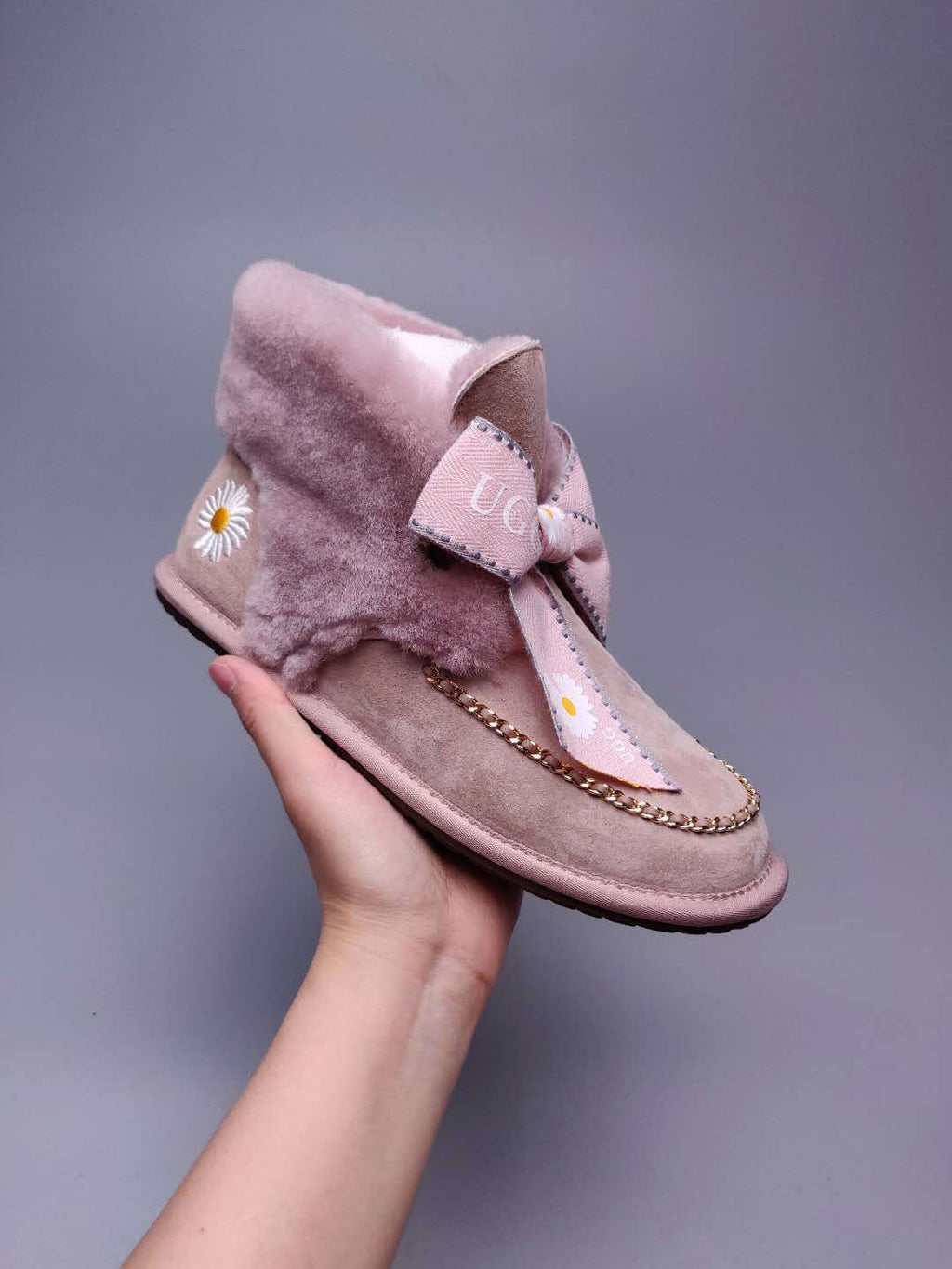 7888 Daisy Chain Ribbon Boots – Dusk Pink (In Stock)