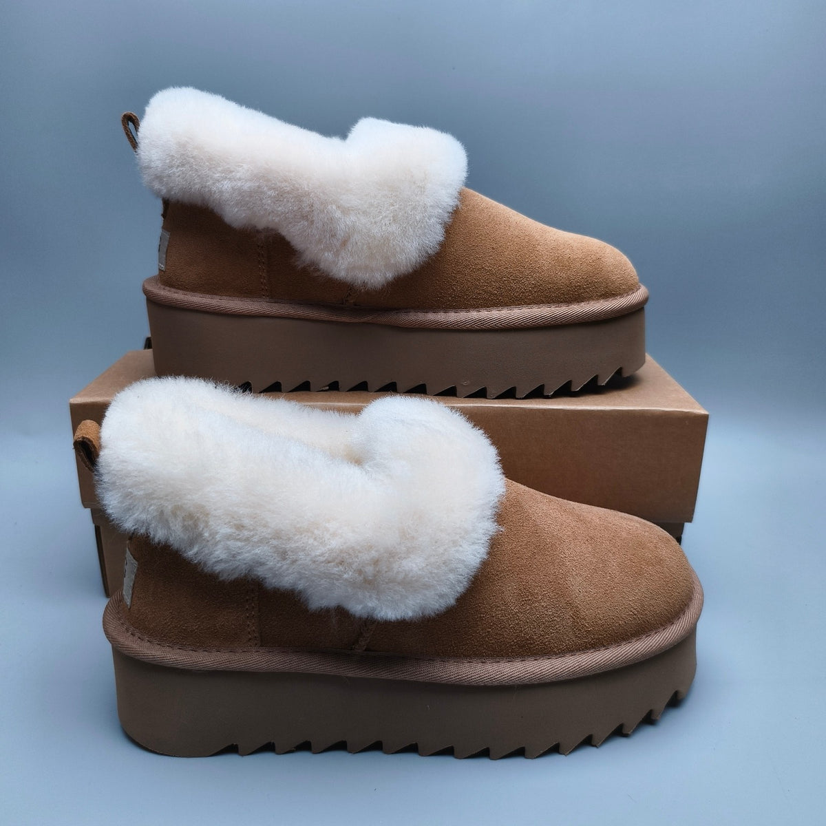 6733 Platform Casual Shoes – Chestnut (In Stock)
