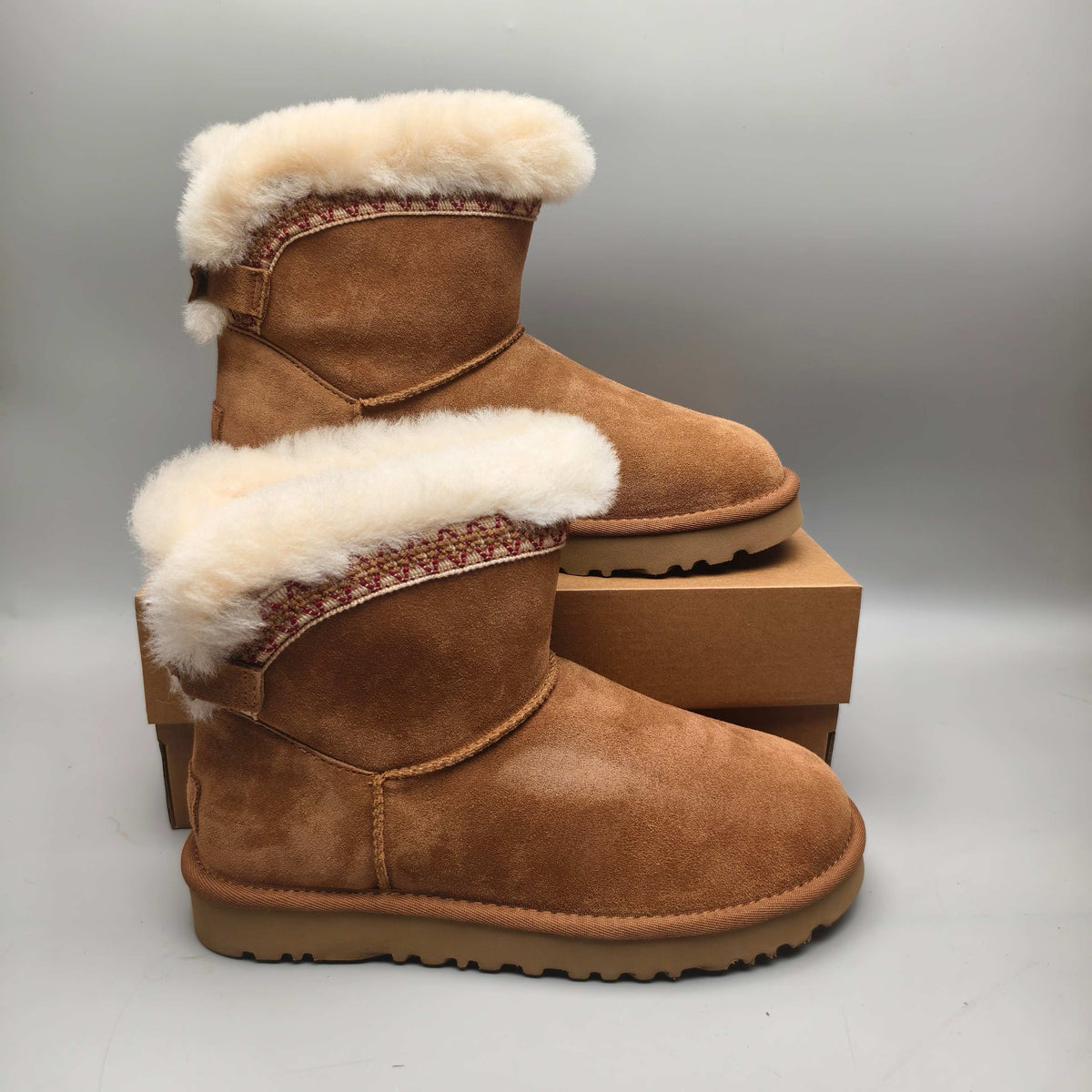 4517 Ethnic Back Strap Casual Shoes – Chestnut (In Stock)