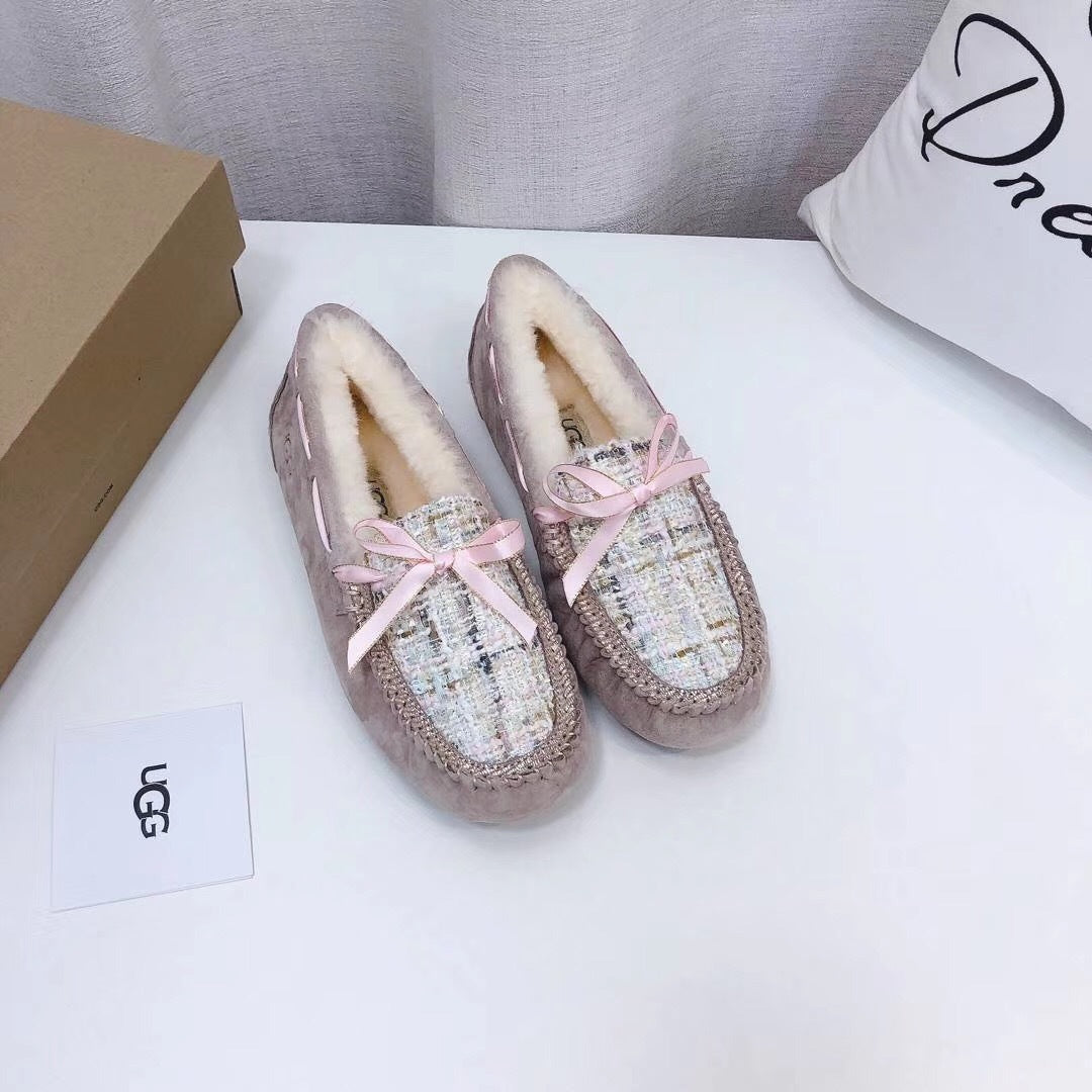 5623 Chanel-Style Driving Loafers – Dusk Pink (New Arrival)