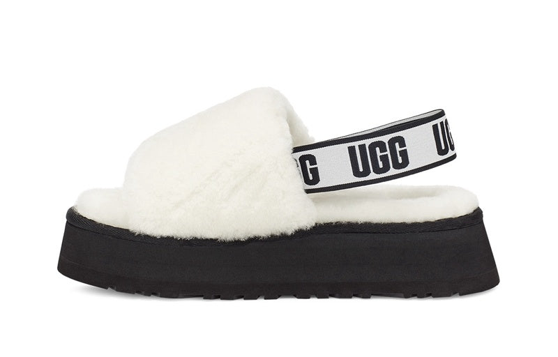 2258 Disco Fuzz Sandals – White (In Stock)