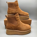 3258 5cm Platform Fashion Casual Shoes – Chestnut (In Stock)