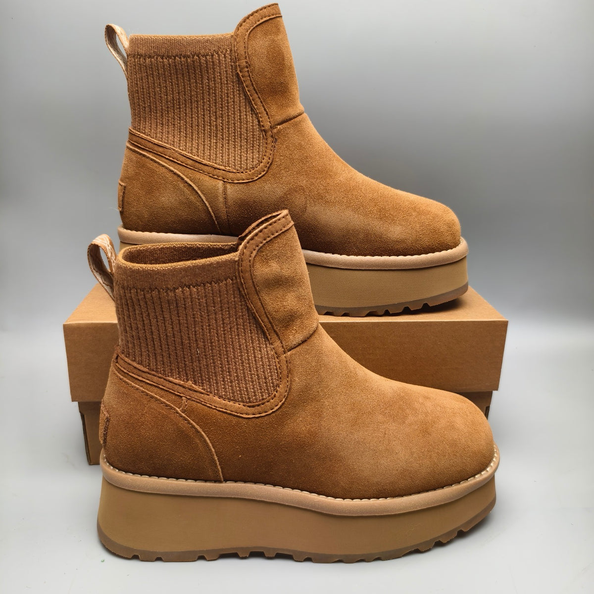 3258 5cm Platform Fashion Casual Shoes – Chestnut (In Stock)