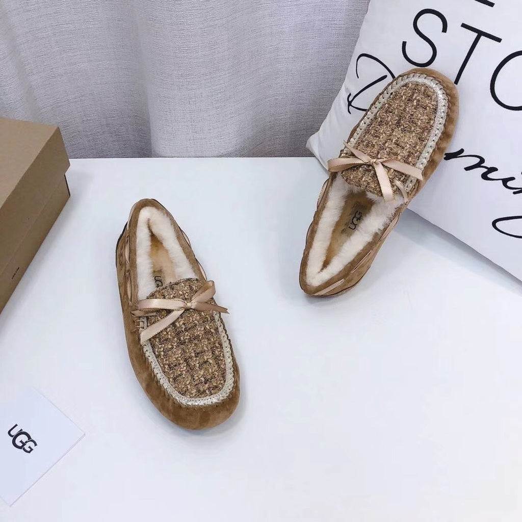 5623 Chanel-Style Driving Loafers – Chestnut (New Arrival)