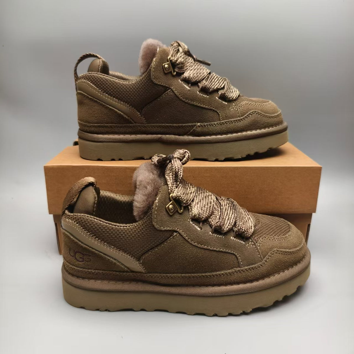 4032 Couples Mesh Sport Casual Sneakers – Walnut (In Stock)