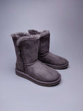 2480 Side Zip Mid-Calf Boots – Gray (In Stock)