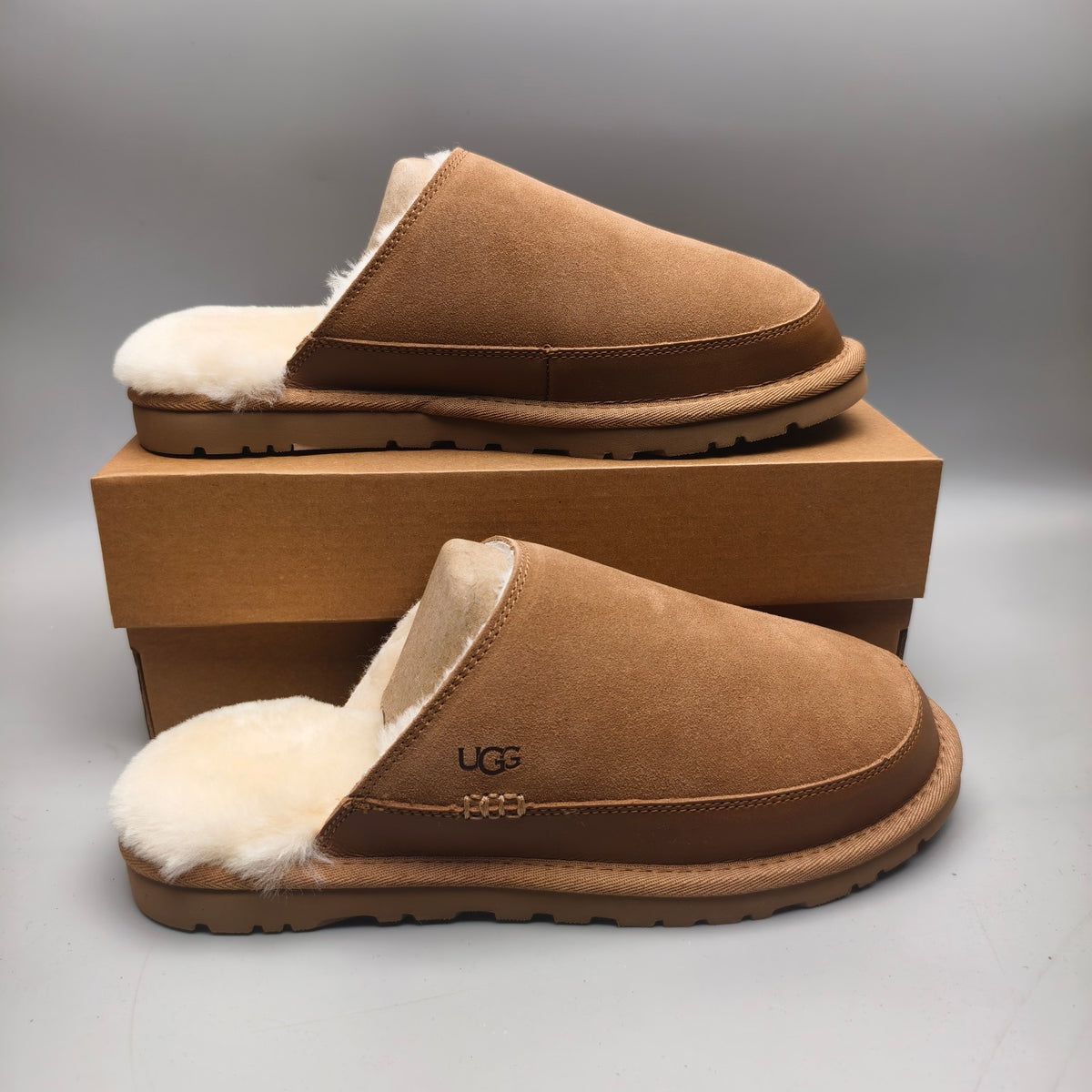 4585 Ultra-Light Casual Fuzz Men’s Slippers – Chestnut (In Stock)