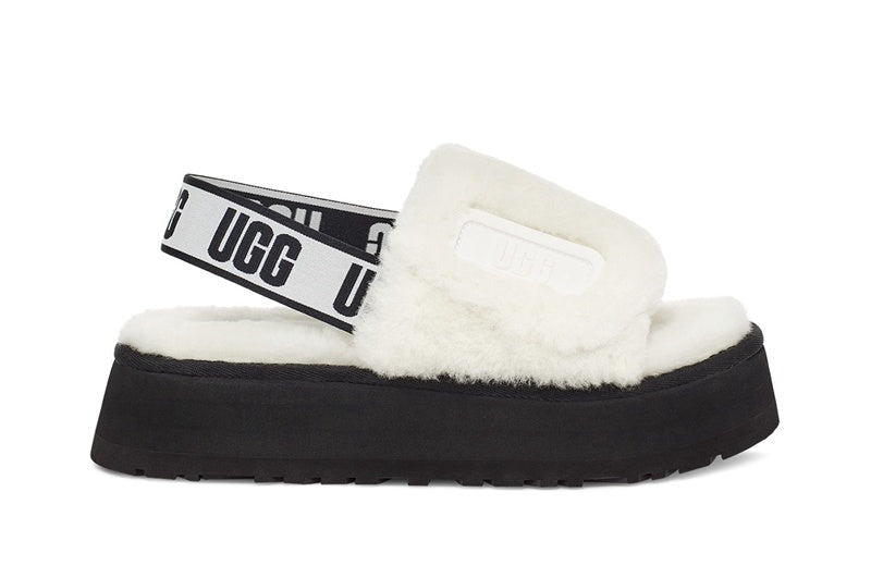 2258 Disco Fuzz Sandals – White (In Stock)