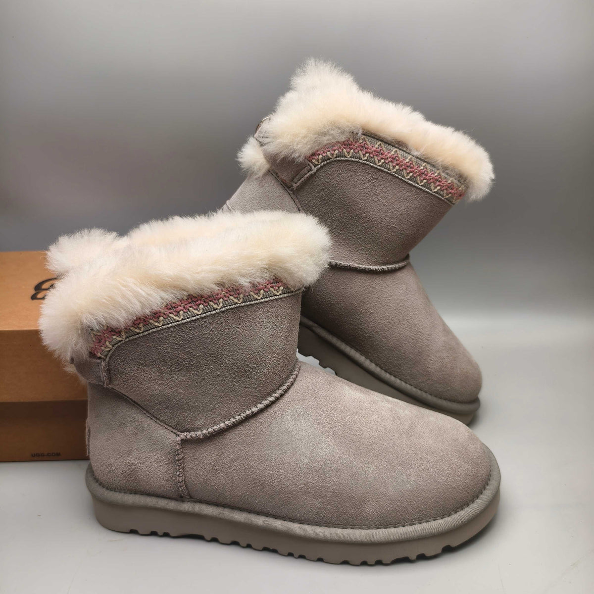 4517 Ethnic Back Strap Casual Shoes – Gray (In Stock)