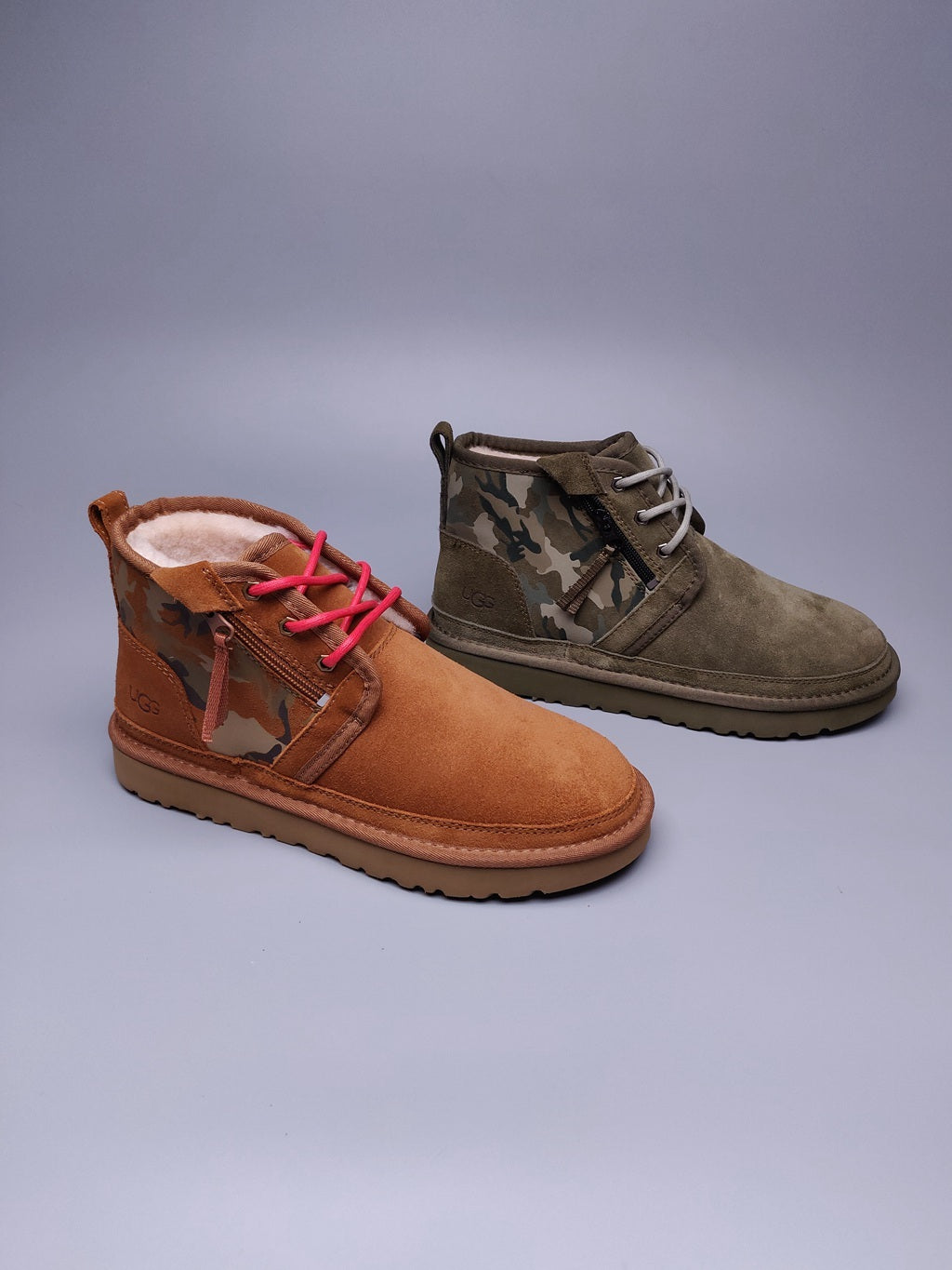 4193 Men’s Colorblock Camo Sneakers – Army Green (In Stock)