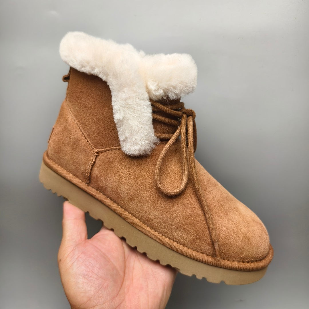 4576 Mid-Top Lace-Up Casual Sneakers – Chestnut (In Stock)