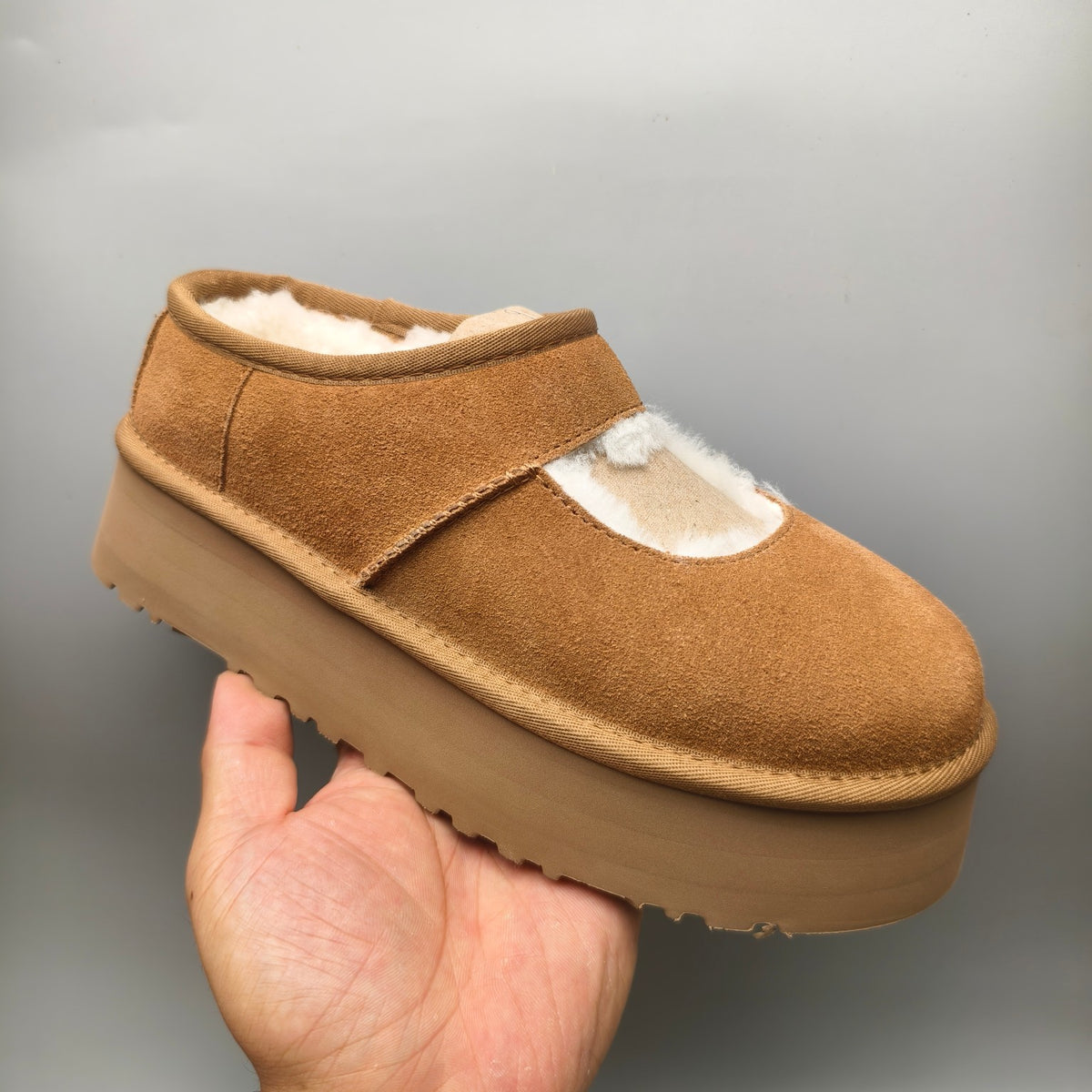 7612 Mary Jane Platform Fashion Shoes – Chestnut (In Stock)